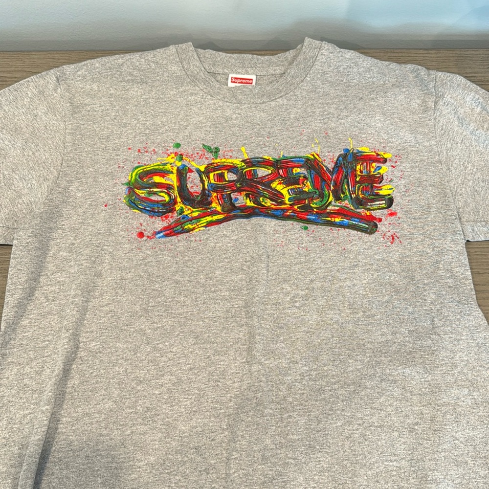 Supreme Paint Logo Tee - Size Medium